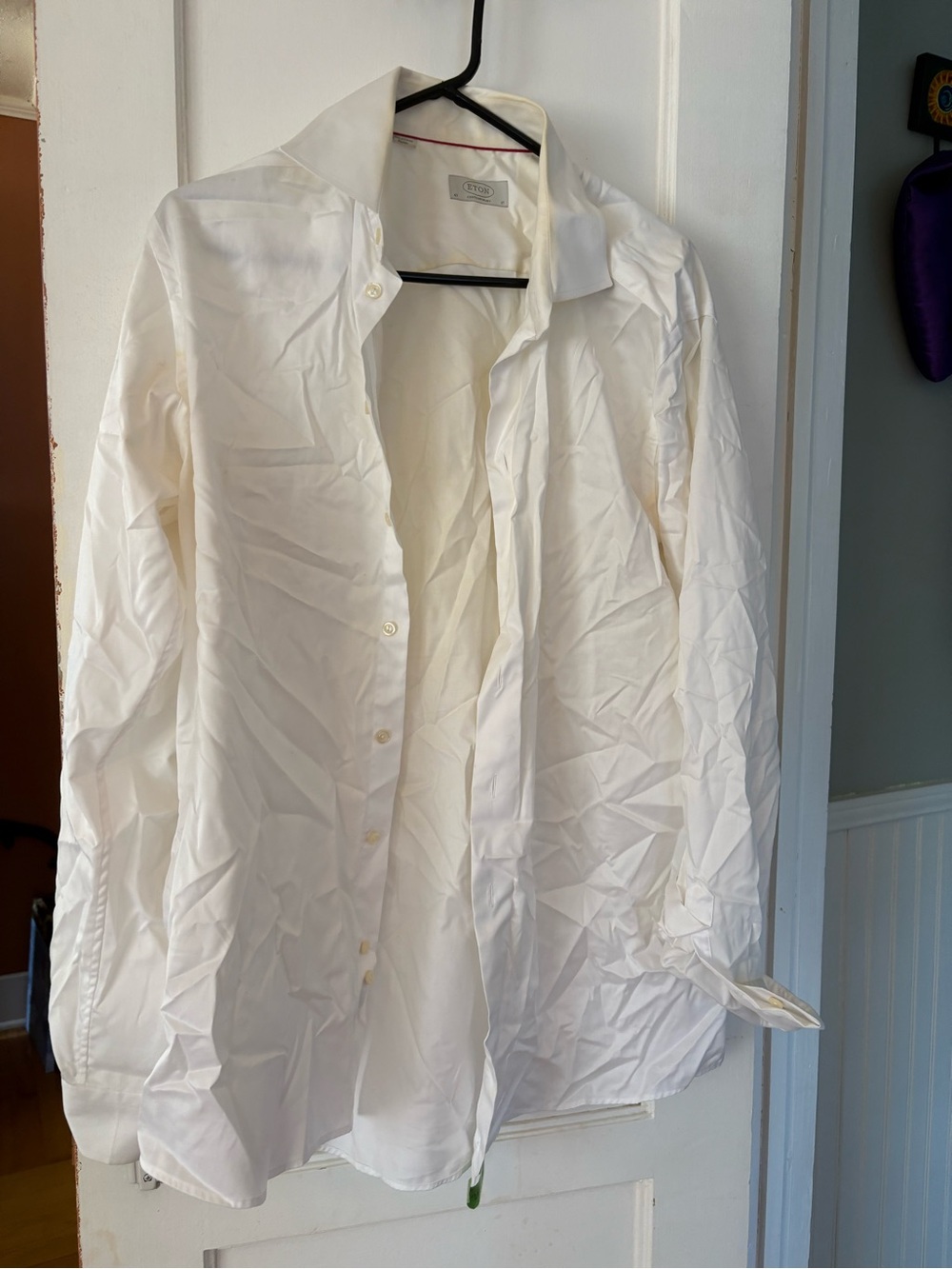 Eton White Men's Dress Shirt - Spread Collar Button-Up